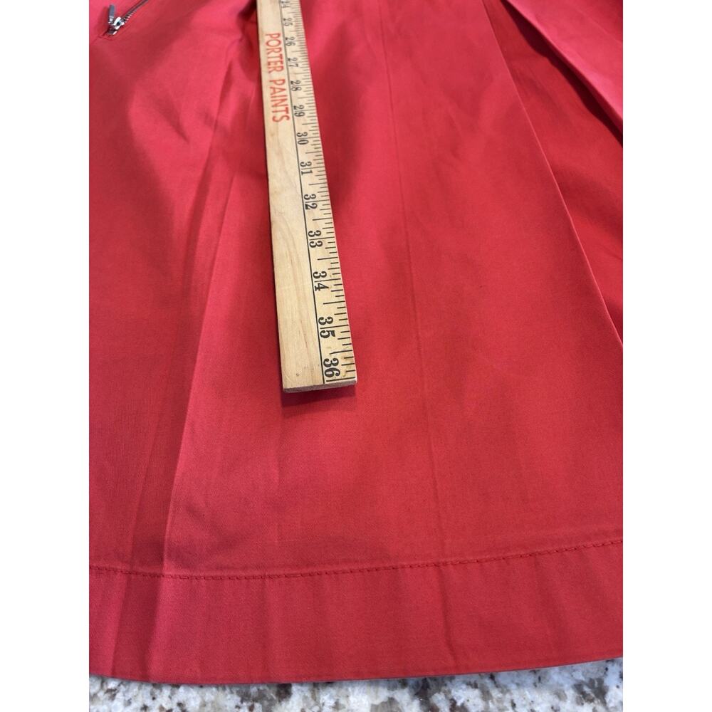 Armani Collezioni Red Stretch Cotton Sleeveless Midi Dress Size 12 - Picture 9 of 9